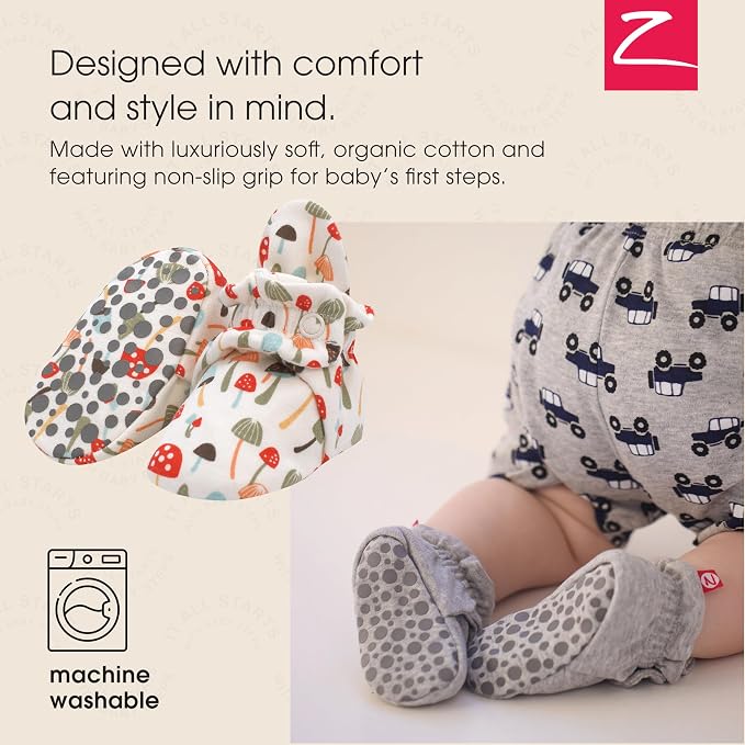 Zutano Organic Baby Booties Newborn Infant, Lost Baby Socks Solution, 18-24 - Image 2
