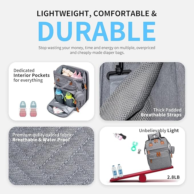 KABAQOO Diaper Bag Backpack - Image 4