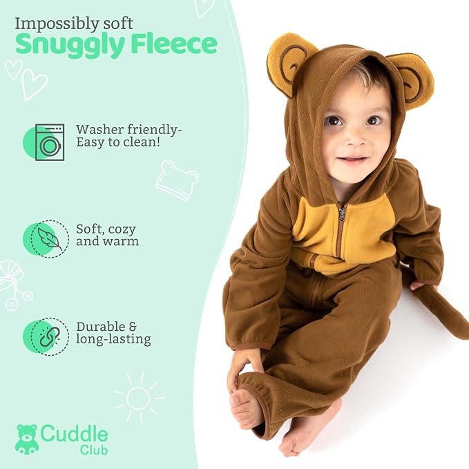 Cuddle Club Fleece Baby Bunting Bodysuit - Image 2