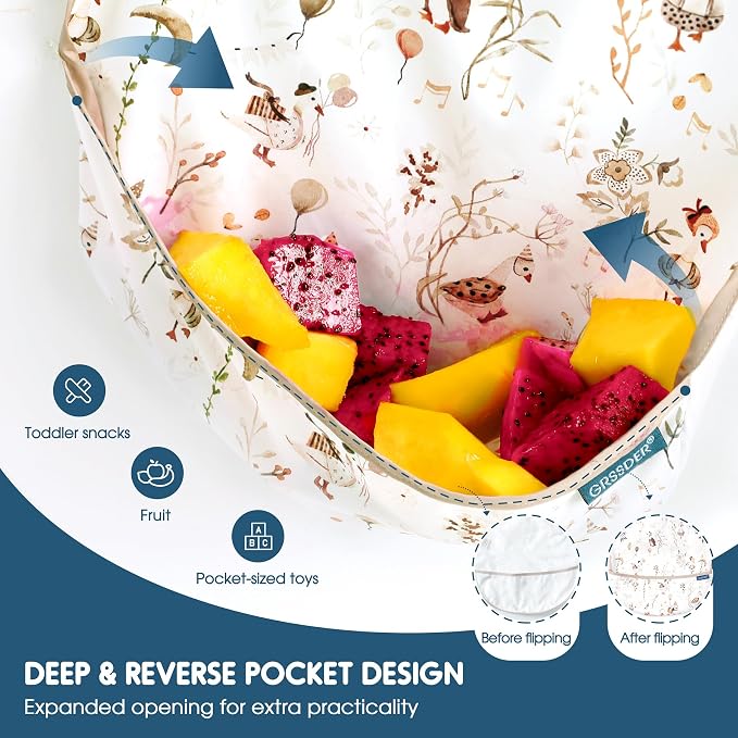 GRSSDER 3-pack Mess Proof Baby Feeding Bibs - Image 4