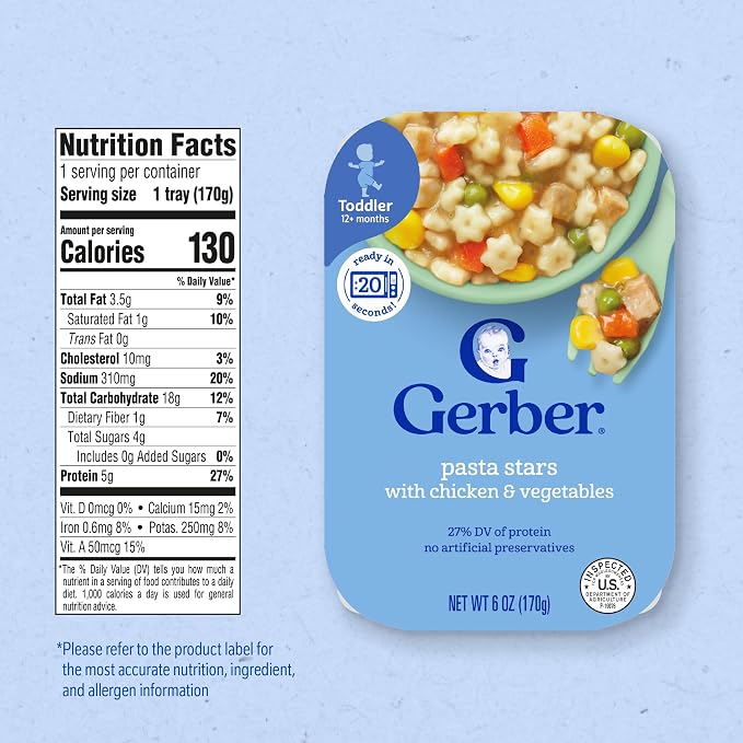 Gerber Toddler Food, Pasta Stars - Image 2