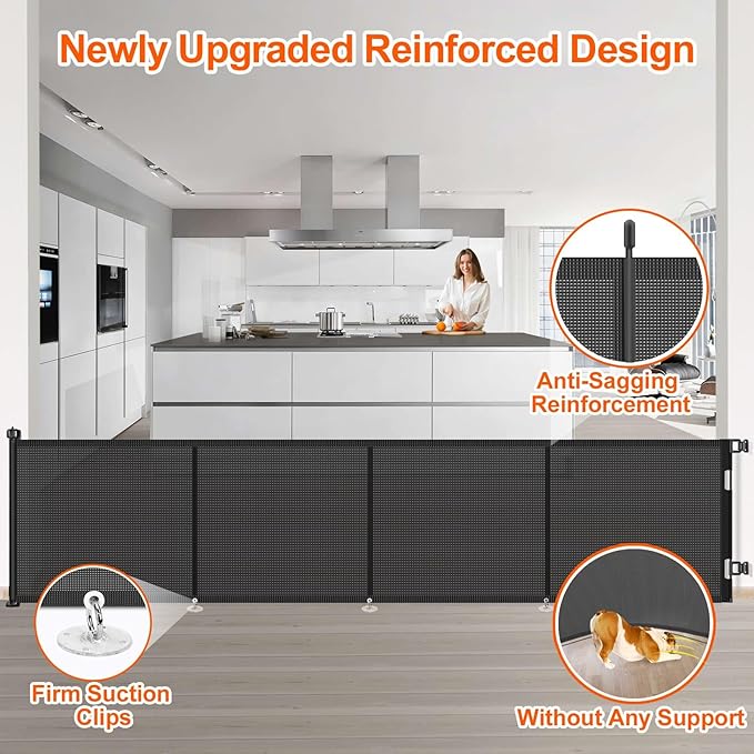 Upgrade 180 inch Retractable Baby Gates, EZIGO Extra Wide Baby Gate - Image 3