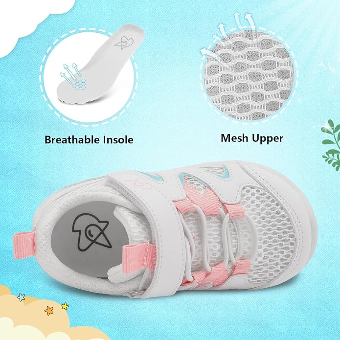 LeIsfIt Baby Shoes Boys Girls First Walking Shoes Non-Slip Toddler Breathable - Image 2