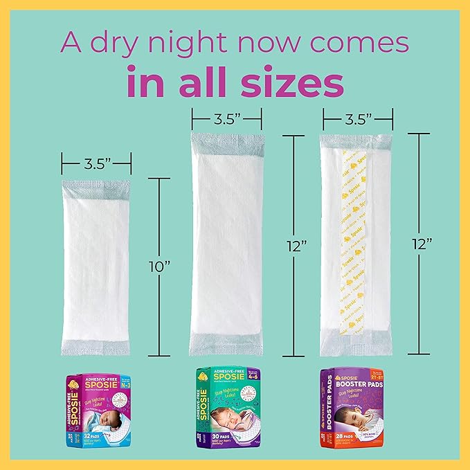 Sposie Overnight Diaper Booster Pads, Stops Leaks and Bedwetting, Original - Image 5