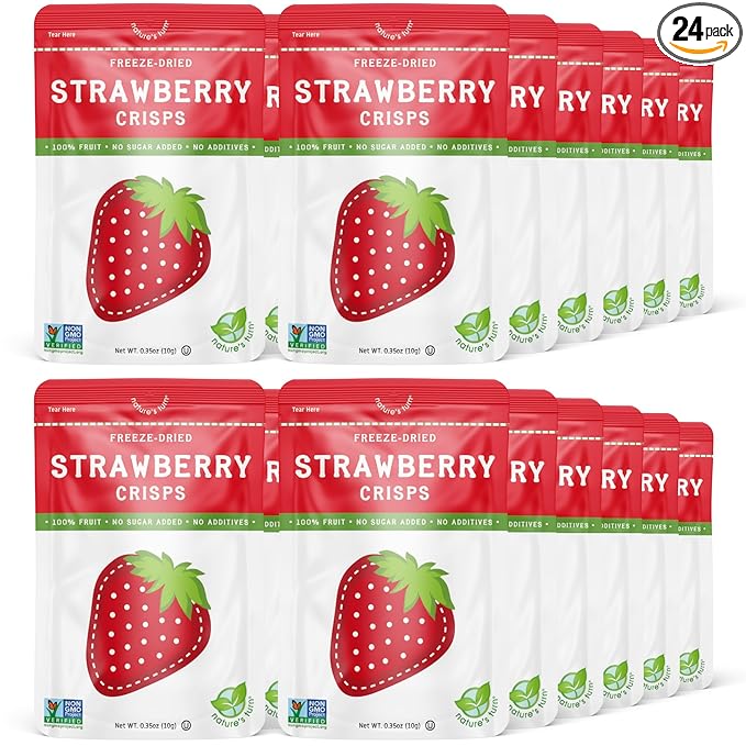 Nature’s Turn Freeze-Dried Strawberry Crisps – Healthy, Gluten-Free, Crispy & by NaturesTurn