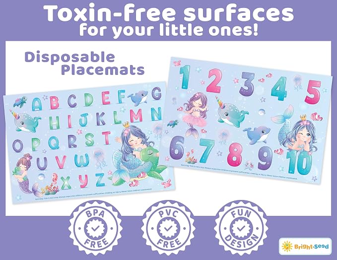 Disposable Placemats for Baby, Toddlers and Kids, 40 Disposable Baby Placemats - Image 2