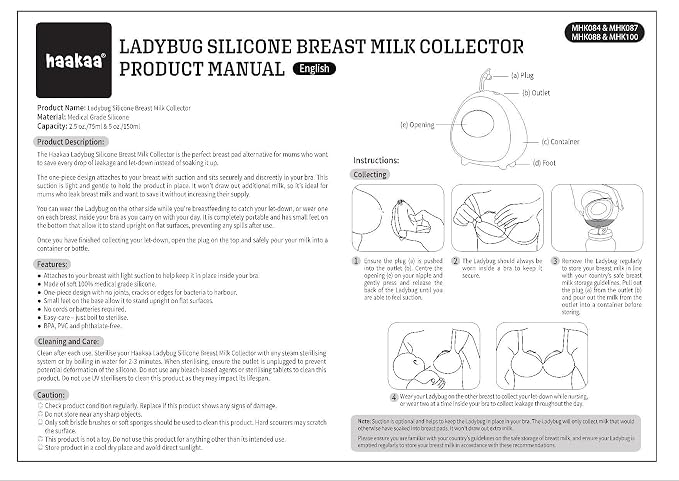 haakaa Ladybug Silicone Breast Milk Collector - Image 9