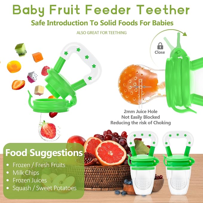WAJIAYON Baby Fruit Feeder Pacifier | Infant Food Feeder Pacifier & Food - Image 3