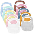 Loopeer 10 Pcs Snap Muslin Bibs soft Baby Bibs by Loopeer