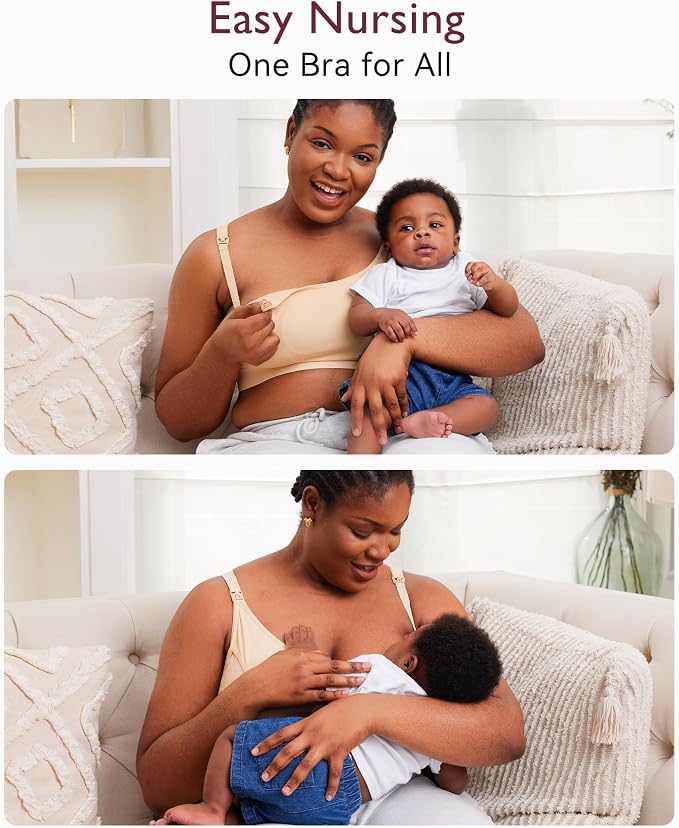 Momcozy Hands Free Pumping Bra, Adjustable Breast-Pumps Holding and Nursing Bra - Image 4