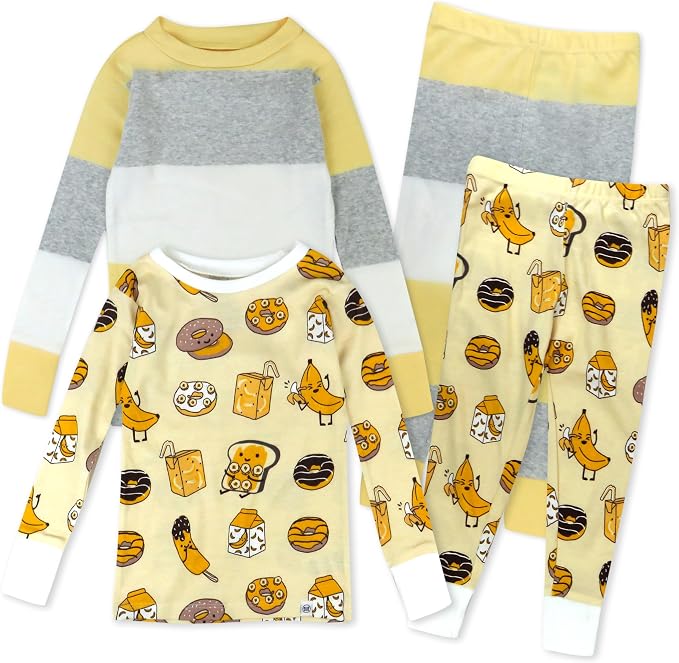 HonestBaby 4 Piece Pajamas Sleepwear Pjs 100% Organic Cotton by HonestBaby