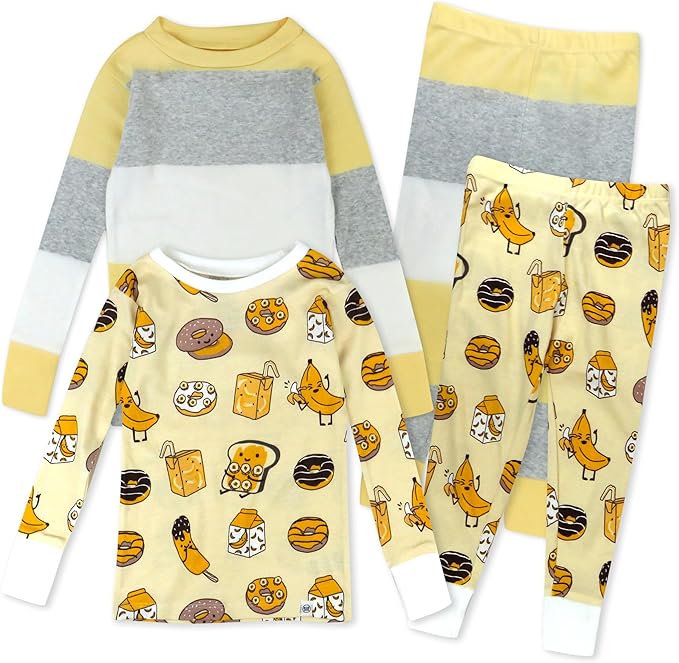 HonestBaby 4 Piece Pajamas Sleepwear Pjs 100% Organic Cotton by HonestBaby
