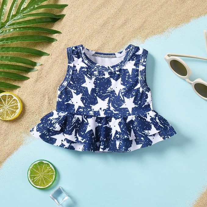 Aalizzwell Toddler Baby Girl Bathing Suit Two Piece Swimsuit Bikini Beach Wear - Image 2