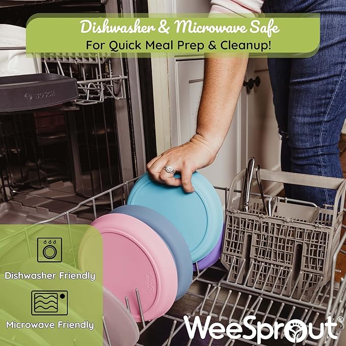 WeeSprout Baby & Toddler Non-Suction Plates - Image 6