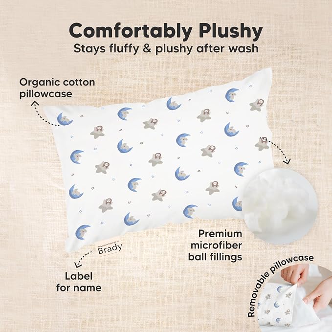 Mini Toddler Pillow with Pillowcase - Image 6
