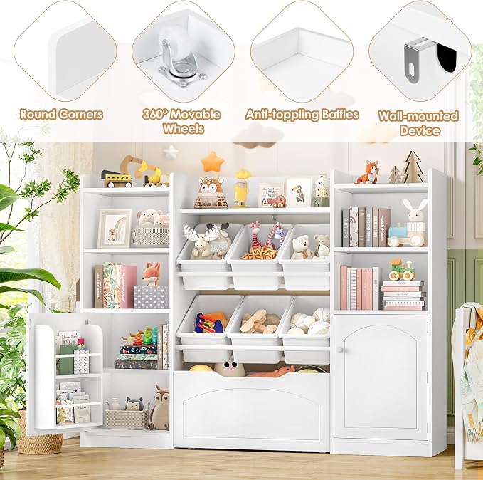 FINETONES 55” Toy Storage Organizer - Image 8