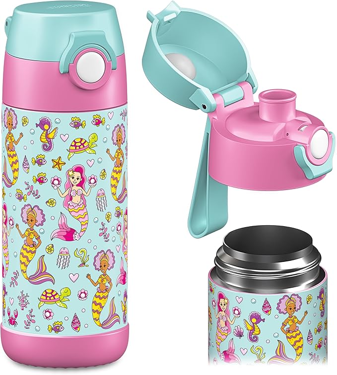Jarlson® Mali Children's Water Bottle, Thermal Stainless Steel Water Bottle by JARLSON