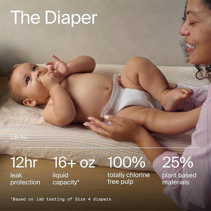 Coterie Baby Wipes + Diapers Kit, Size 1 & Size 2 Diapers, 4 Pack Baby Wipes - Image 4