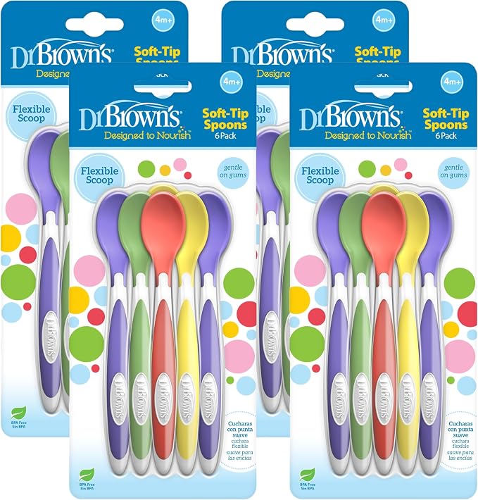 Dr. Brown's Soft-Tip Toddler Feeding Spoons, 24 Pack by DrBrowns