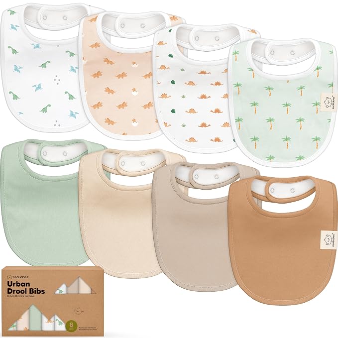 8-Pack Organic Baby Bibs for Boys, Girls by KeaBabies