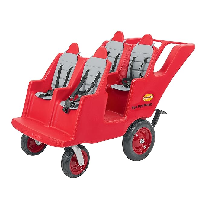Children's Factory 4 Passenger Never Flat "Fat Tire" Bye-Bye Buggy, 4 Seat Kids by Angeles