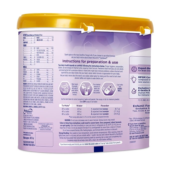 Enfamil NeuroPro Gentlease for easing Fussiness, Spit-up in 24 Hrs, Smaller - Image 9