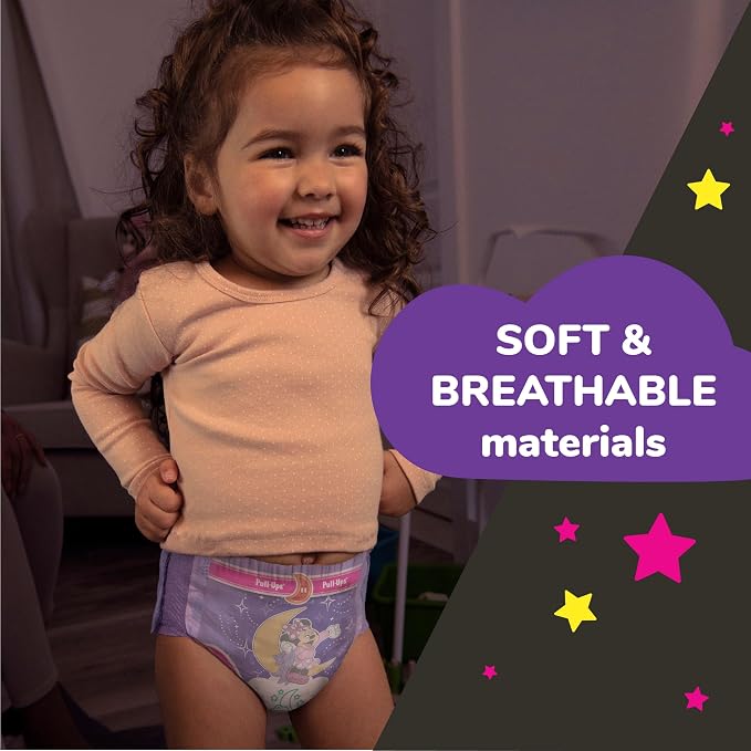 Pull-Ups Girls' Night-Time Potty Training Pants, Size 5T-6T Overnight Training - Image 8