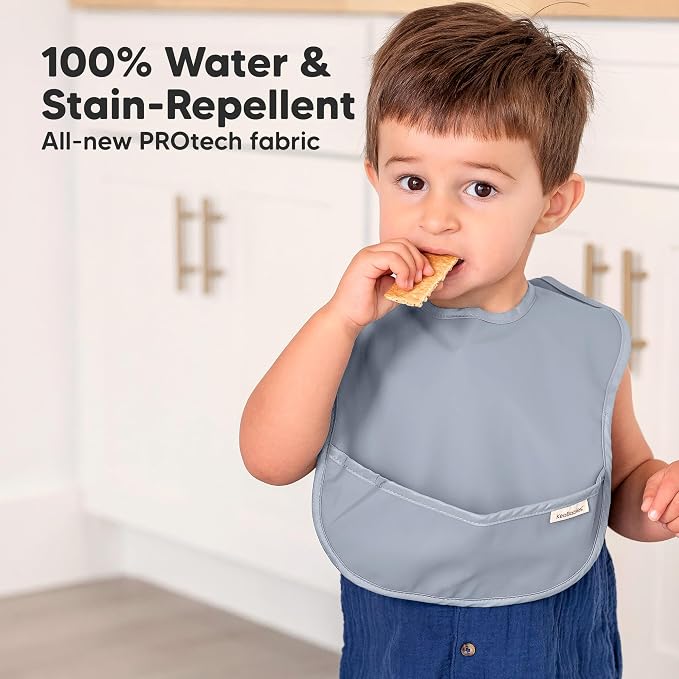 3-Pack Waterproof Baby Bibs for Eating - Image 2