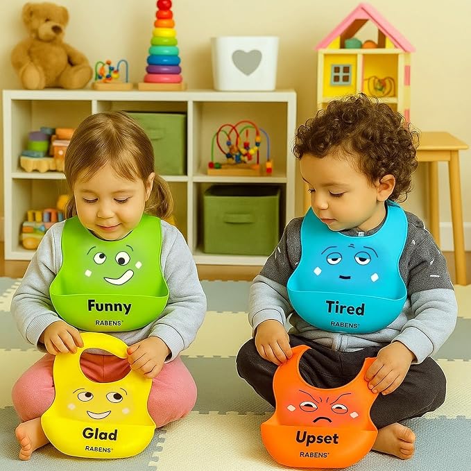 MY FIRST EMOTIONS Set of 4 Silicone Bibs - Image 5