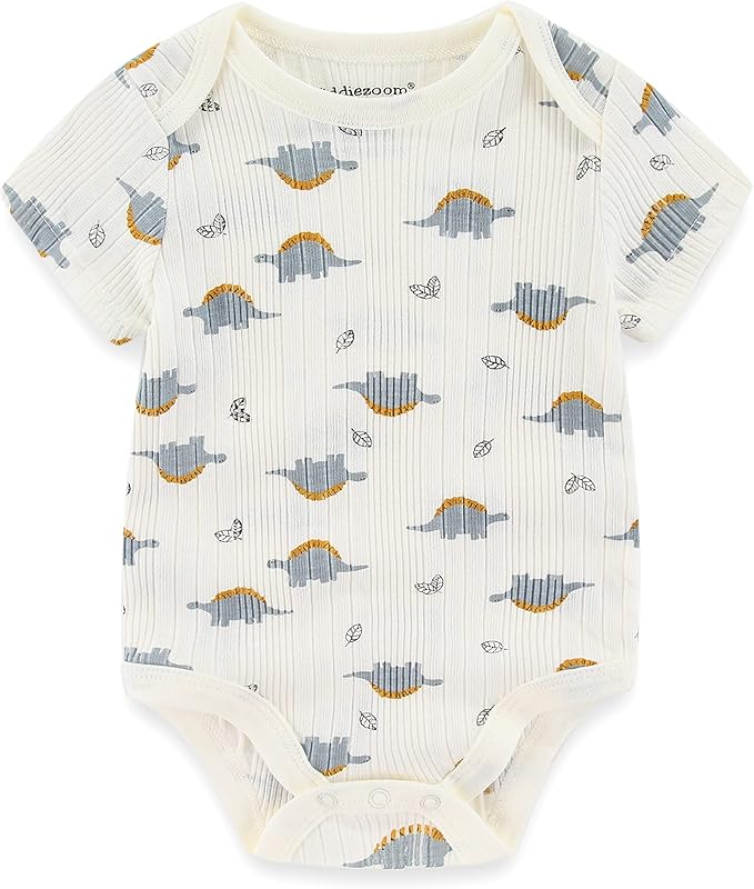 Kiddiezoom Newborn Baby Unisex Cotton One-Piece Bodysuits Baby Gift 5-Pack Baby - Image 3