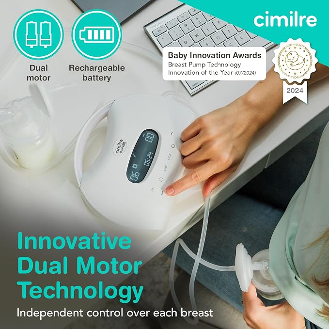 Cimilre S7 Dual Pro Rechargeable Breast Pump & Breast Milk Storage Bags Bundle - Image 4