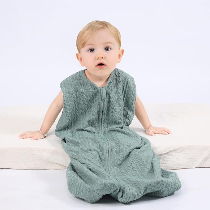 Baby Sleep Sack 12-18 Months, Baby Wearable Blanket 100% Acrylic knit 2-Way - Image 5