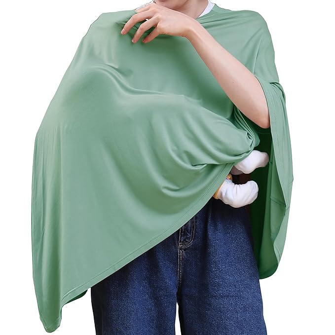 Multi-use Nursing Cover for Breastfeeding, 360°Full Coverage Nursing Poncho by Unknown