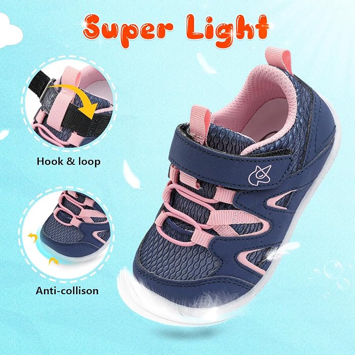 LeIsfIt Baby Shoes Boys Girls First Walking Shoes Non-Slip Toddler Breathable - Image 3