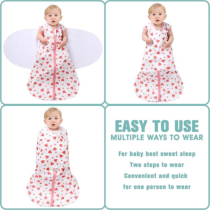 Newborn Sleep Sack Baby Swaddle, Swaddle me 6-12 Month, 3-Way Adjustable - Image 3