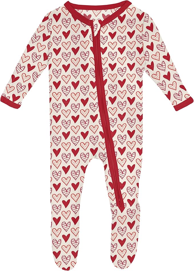 KicKee Full of Hearts Footie by KicKeePants