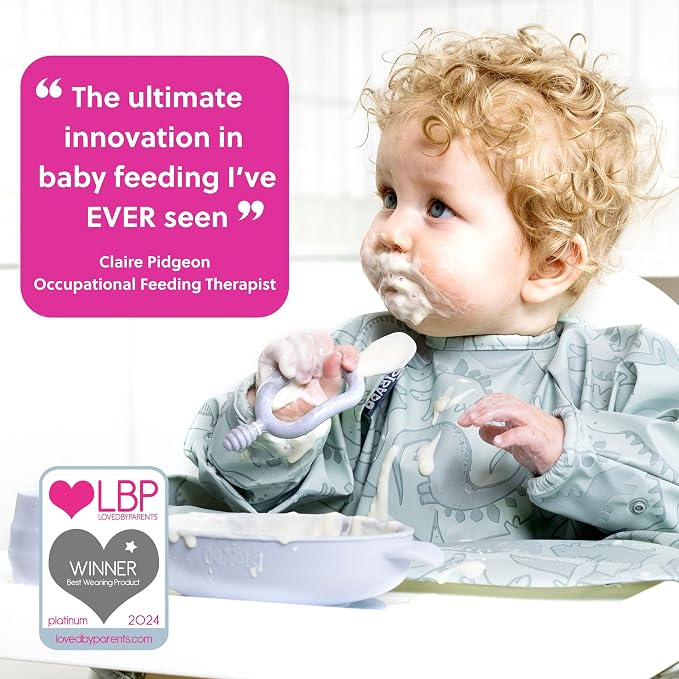 Bibado - Dippit Baby Spoon and Dipper, Mist - Soft, Chewable Dipper & Deep - Image 8