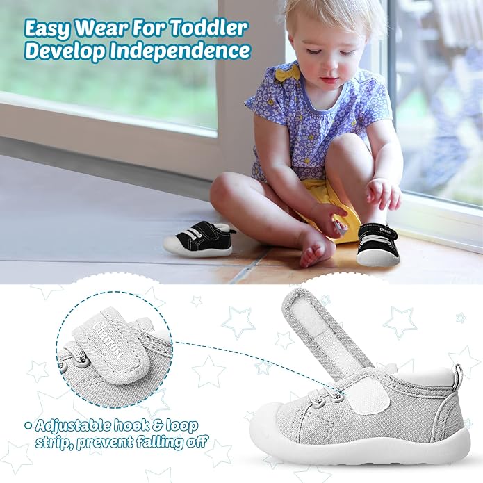 Baby Walking Shoes Toddler Girl Boy Soft Sole Breathable Cotton Canvas Shoes - Image 2