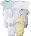Gerber unisex-baby 8-pack Short Sleeve Onesies Bodysuits by Gerber
