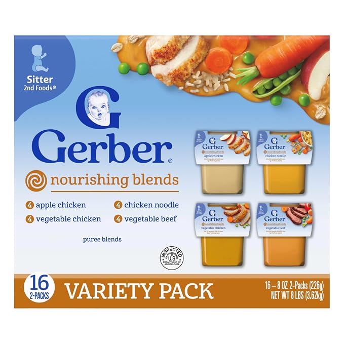 Gerber Stage 2 Baby Food, Nourishing Blends Tubs, Baby Puree, Variety Pack - Image 7
