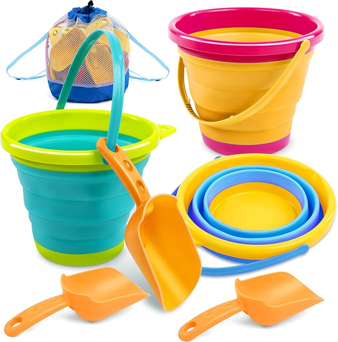 JOYIN 3 Packs Foldable Pail Bucket by JOYIN