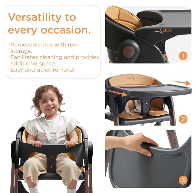 KUB High Chair for Babies and Toddlers Adjustable Foldable Convertible 5 Point - Image 4