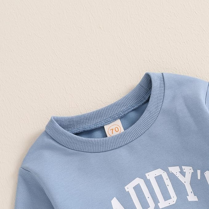 Toddler Baby Boy Fall Winter Outfit Long Sleeve Letter Print Sweatshirts and - Image 4