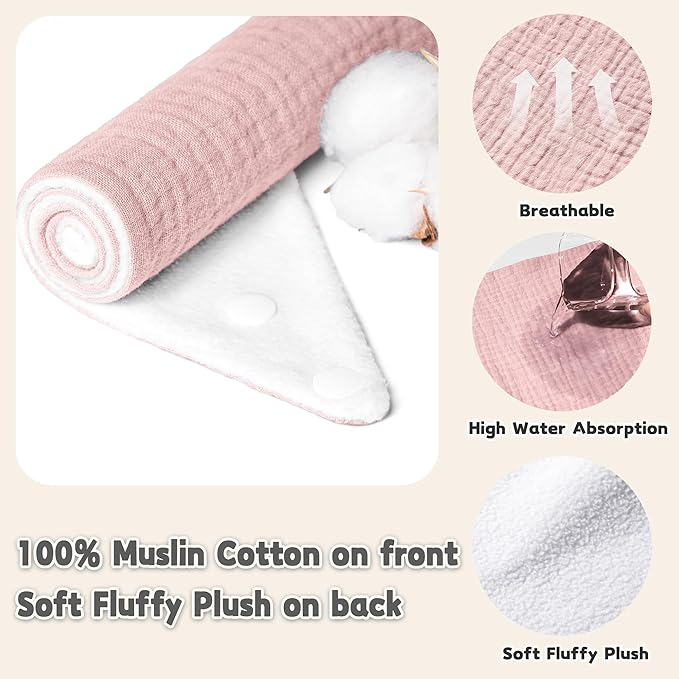Susurration Muslin Baby Drool Bibs 6Pack Soft Triangular Adjustable Baby - Image 3