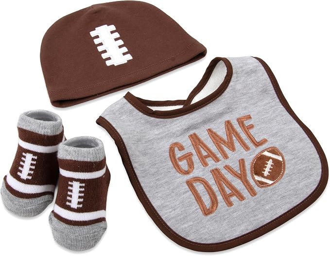 Baby Bib, Booties & Headwear Gift Set – 3 Piece Outfit - Image 2