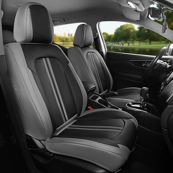 FREESOO Car Seat Covers Full Set, Leather Seat Covers by FREESOO