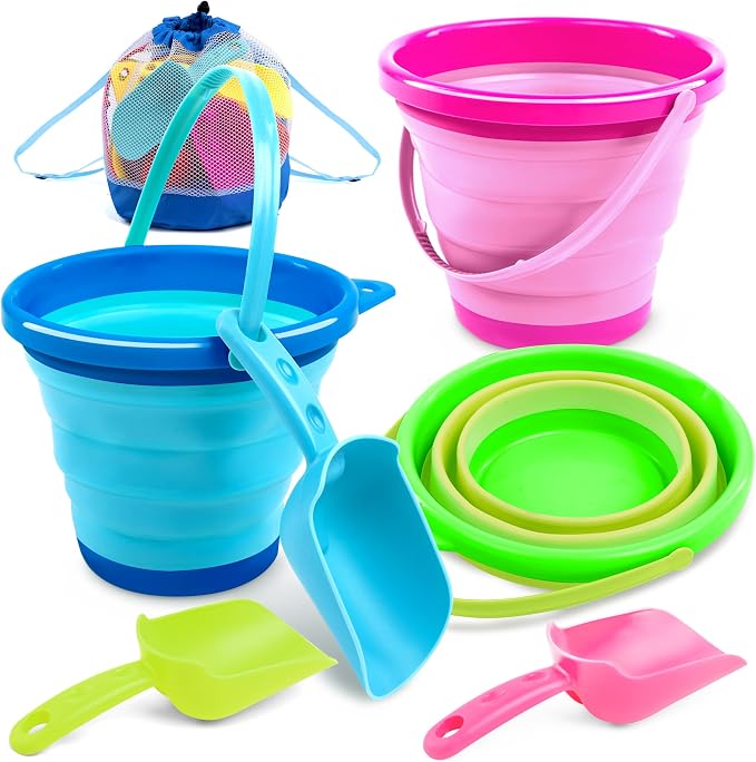 JOYIN 3 Packs Foldable Pail Bucket by JOYIN