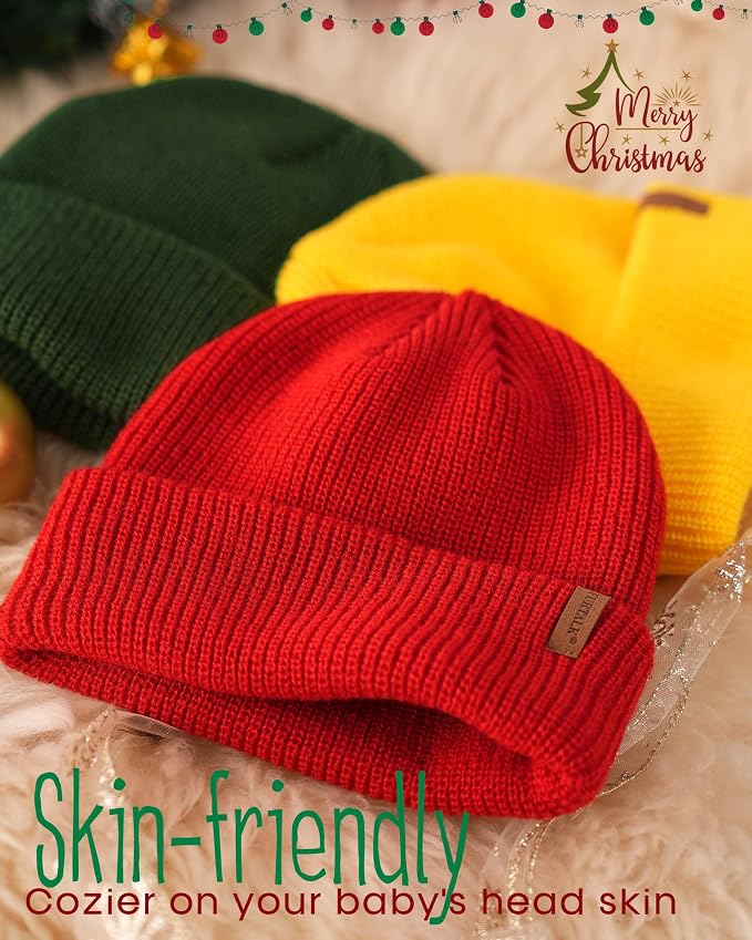 FURTALK Toddler Beanie Baby Boys Girls Beanies Kids Winter Hats Children Knit - Image 3