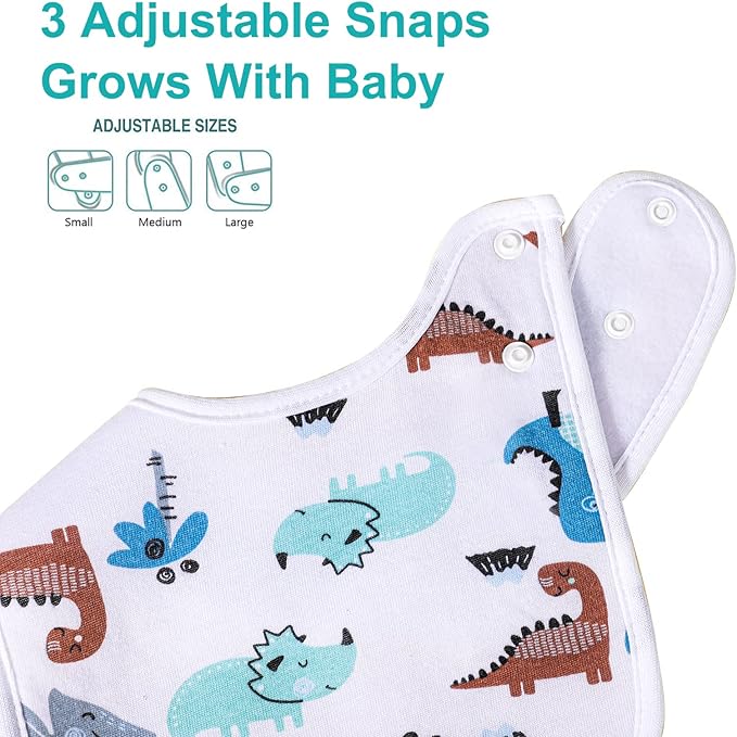 Baby Bibs Soft and Absorbent Organic Cotton Bandana Drool Bibs Set - Image 9
