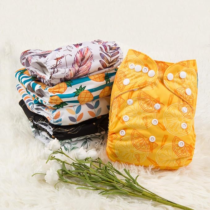 Babygoal Reusable Neutral Cloth Diapers 6 Pack - Image 7